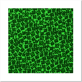 Shamrock Shaped Leopard Print for Saint Patrick's Day Posters and Art